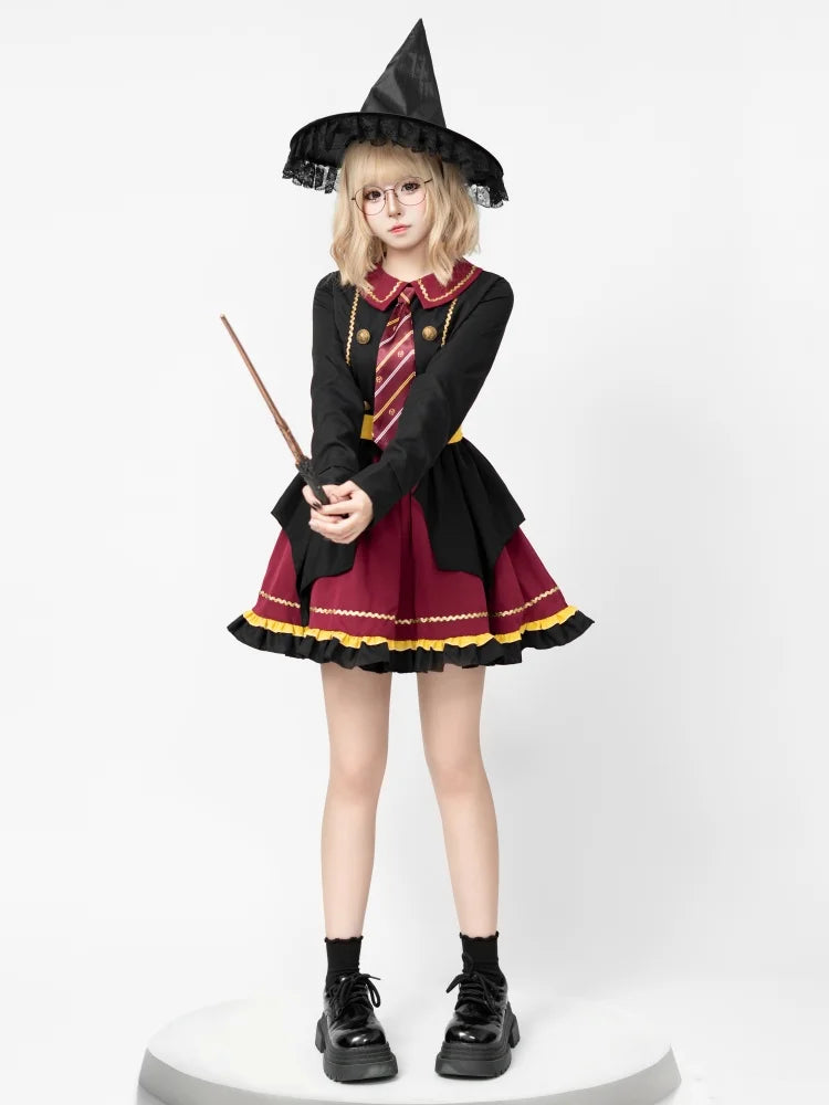 Girls Lolita Princess Dress Movie Magician Role Play Halloween Carnival Party Birthday Dress Stage Role Play Costume New 2025