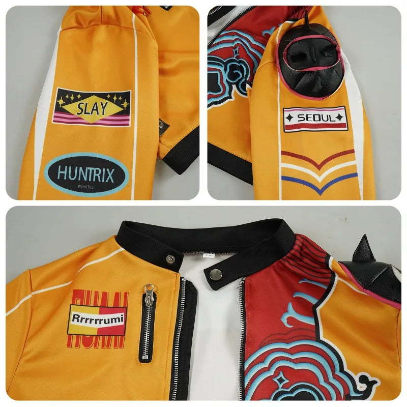 Anime Demon Hunter Cosplay Costume Kpop Rumi Character Coat Jacket for Girls Adult Convention Cos Halloween Group Party Costume