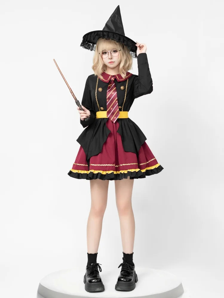 Girls Lolita Princess Dress Movie Magician Role Play Halloween Carnival Party Birthday Dress Stage Role Play Costume New 2025