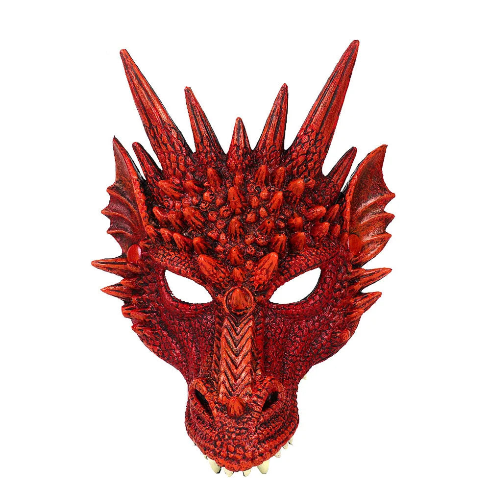 2025 Halloween Dragon Mask PU Foaming 3D Animal Dragon Halloween Carnival Party Cosplay Dragon Scary Mask Monster Mask