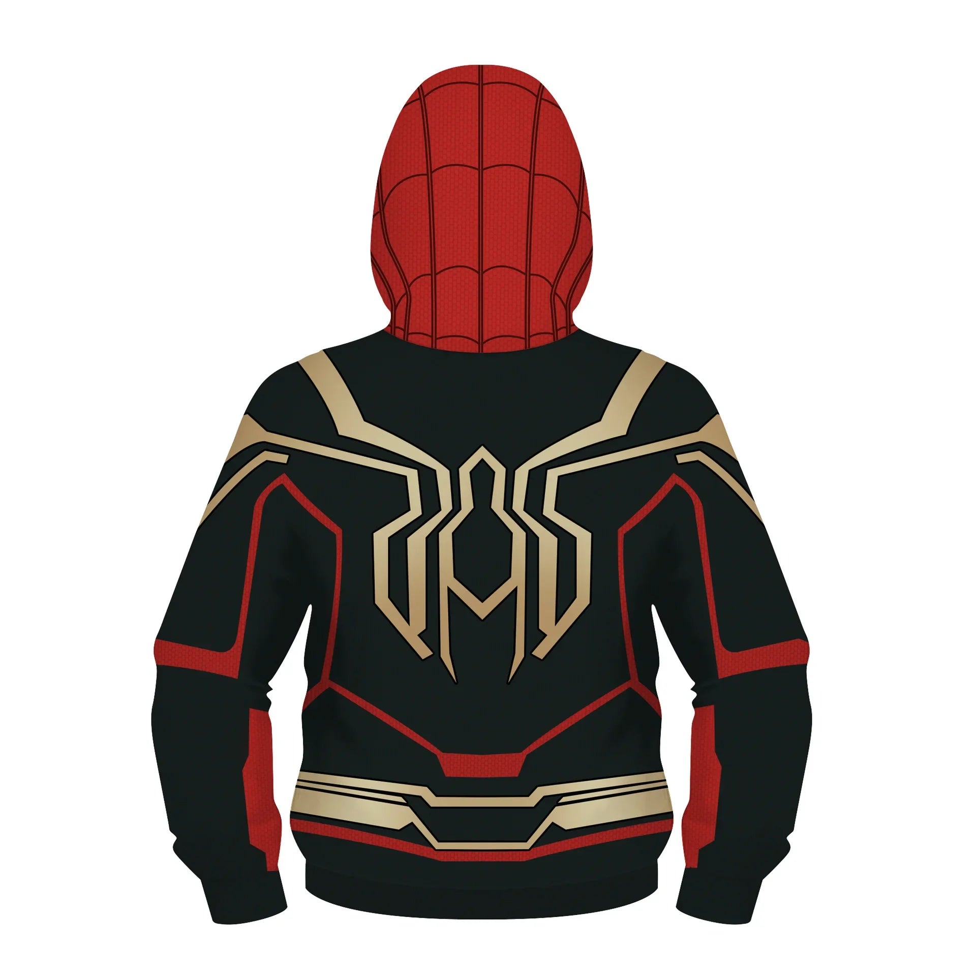Anime Spiderman /Iron Man Full Zipper Hoodies Cosplay Costume Kids Boys Girls Superhero Cartoon Print Hooded Sweatshirts Outwear