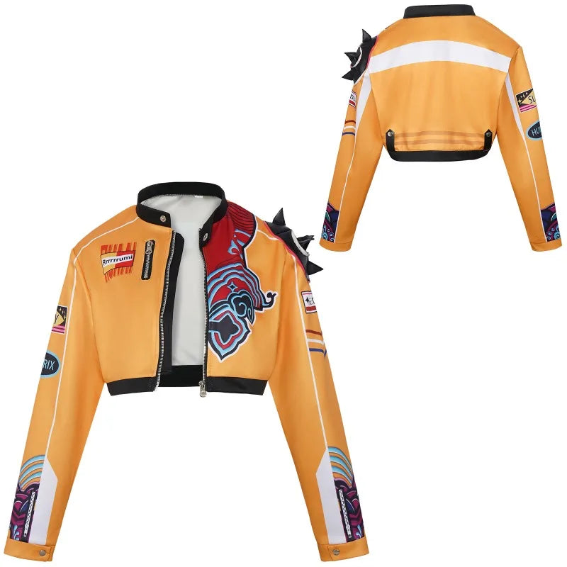 Anime Demon Hunter Cosplay Costume Kpop Rumi Character Coat Jacket for Girls Adult Convention Cos Halloween Group Party Costume