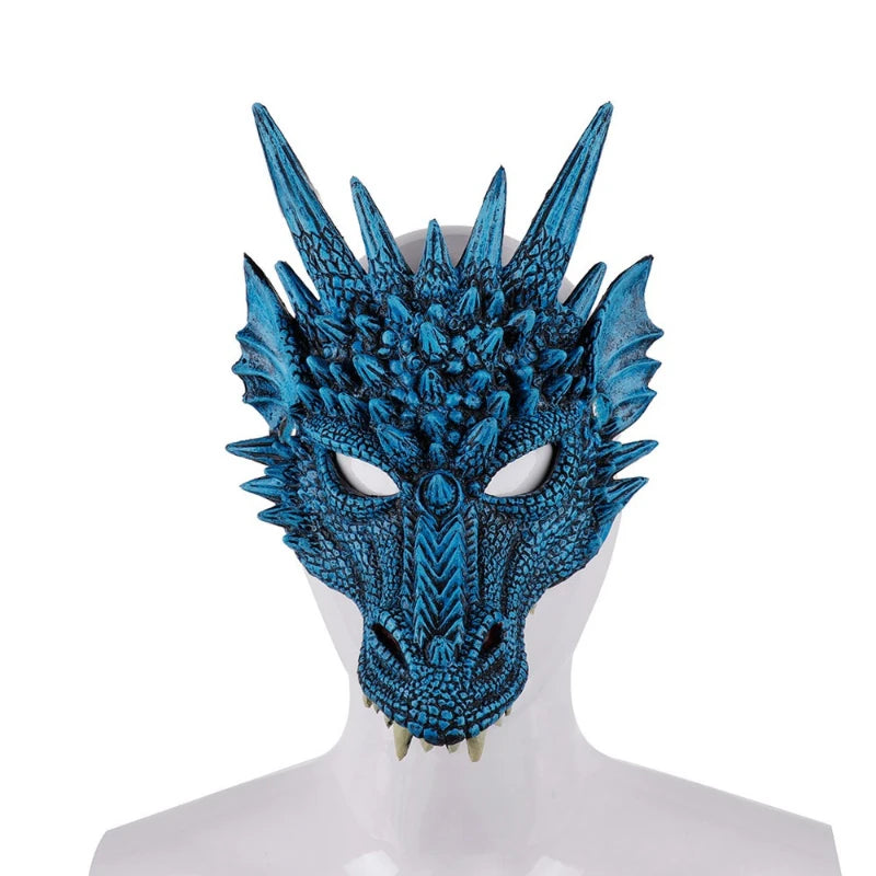 2025 Halloween Dragon Mask PU Foaming 3D Animal Dragon Halloween Carnival Party Cosplay Dragon Scary Mask Monster Mask