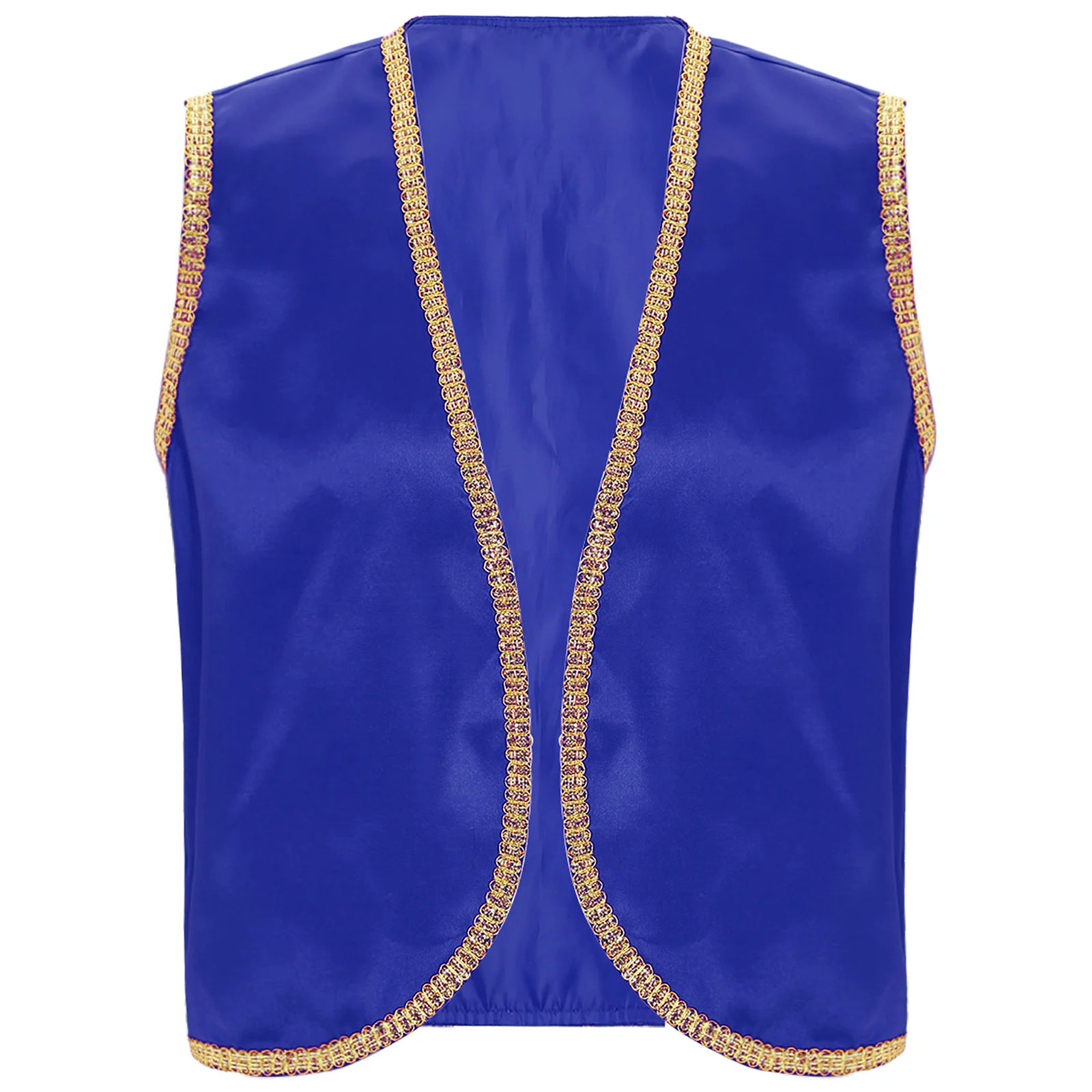 Fantasy Myth Prince Aladin Costume for Adults Sleeveless Waistcoat And Pants Stage Outfit for Halloween Themed Parties Cosplay