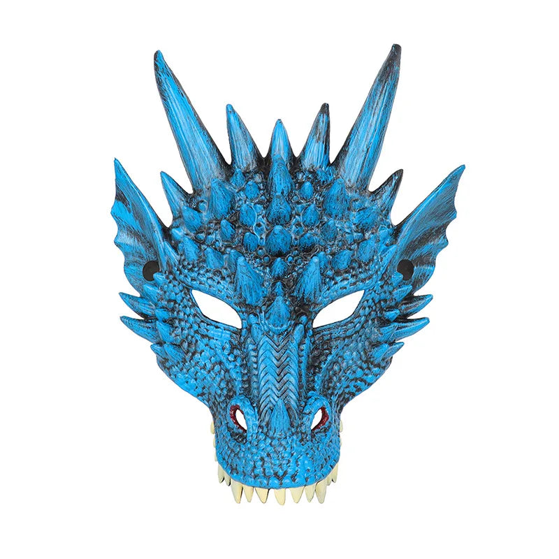 2025 Halloween Dragon Mask PU Foaming 3D Animal Dragon Halloween Carnival Party Cosplay Dragon Scary Mask Monster Mask