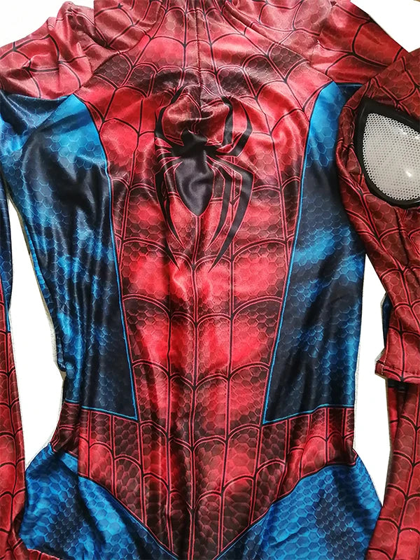 Classic Spiderman Cosplay Costume Adults Kids Zentai Suit Halloween Superhero Bodysuit Man Boys