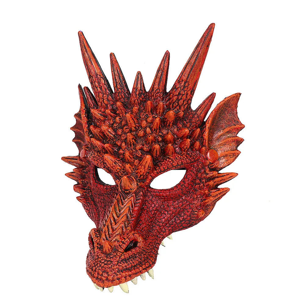 2025 Halloween Dragon Mask PU Foaming 3D Animal Dragon Halloween Carnival Party Cosplay Dragon Scary Mask Monster Mask