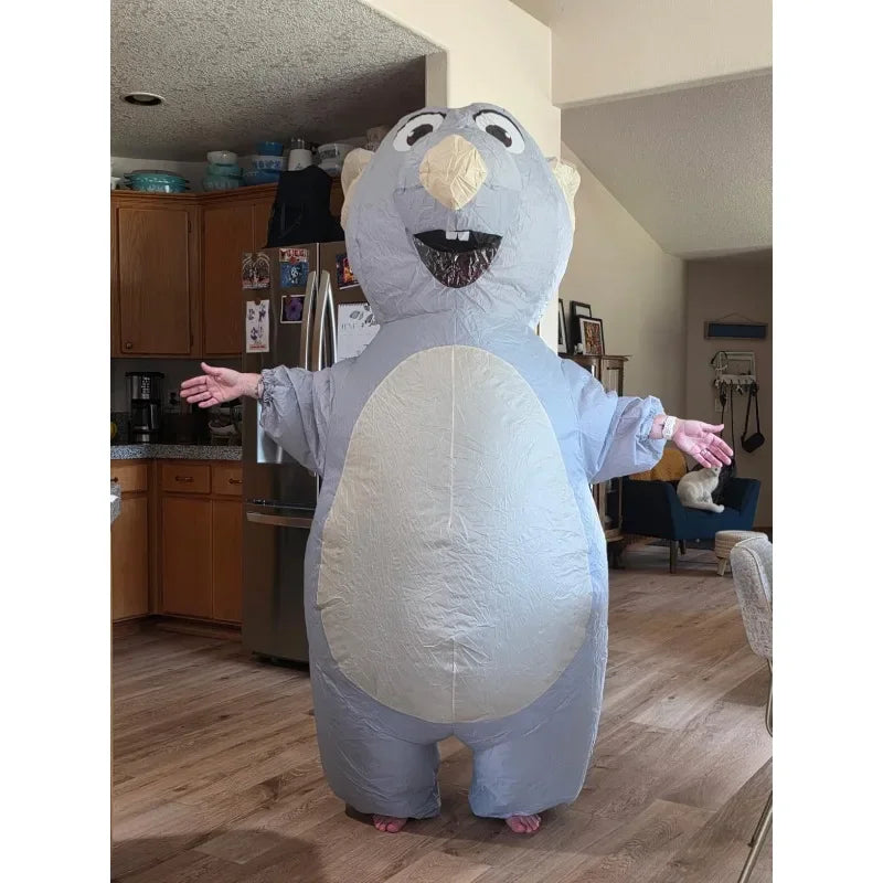 Adult Halloween inflatable costume Dachshund full body inflatable costume suitable for Halloween animal cosplay theme party