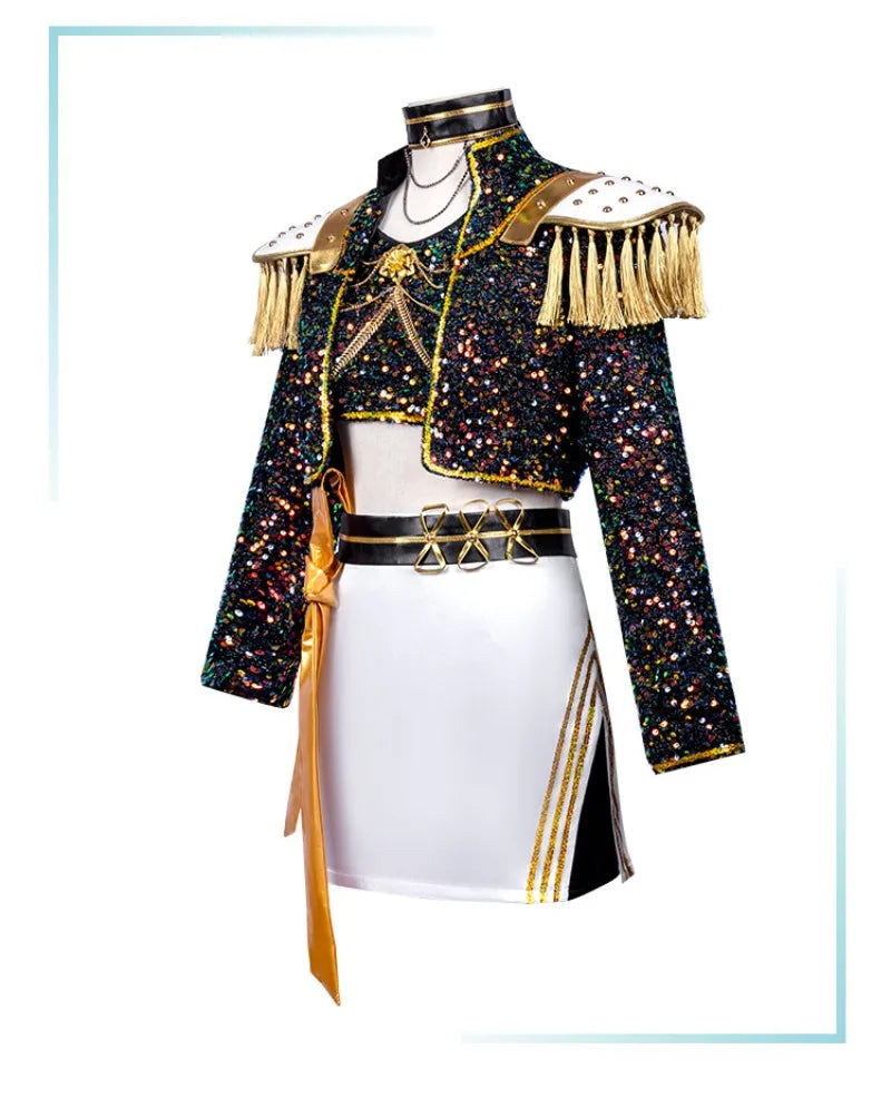 Demon Hunter Cosplay Costume Girls Group Mira Rumi Zoey Kpop Singers Anime Performance Cos Outfits Stage Shows Halloween Party