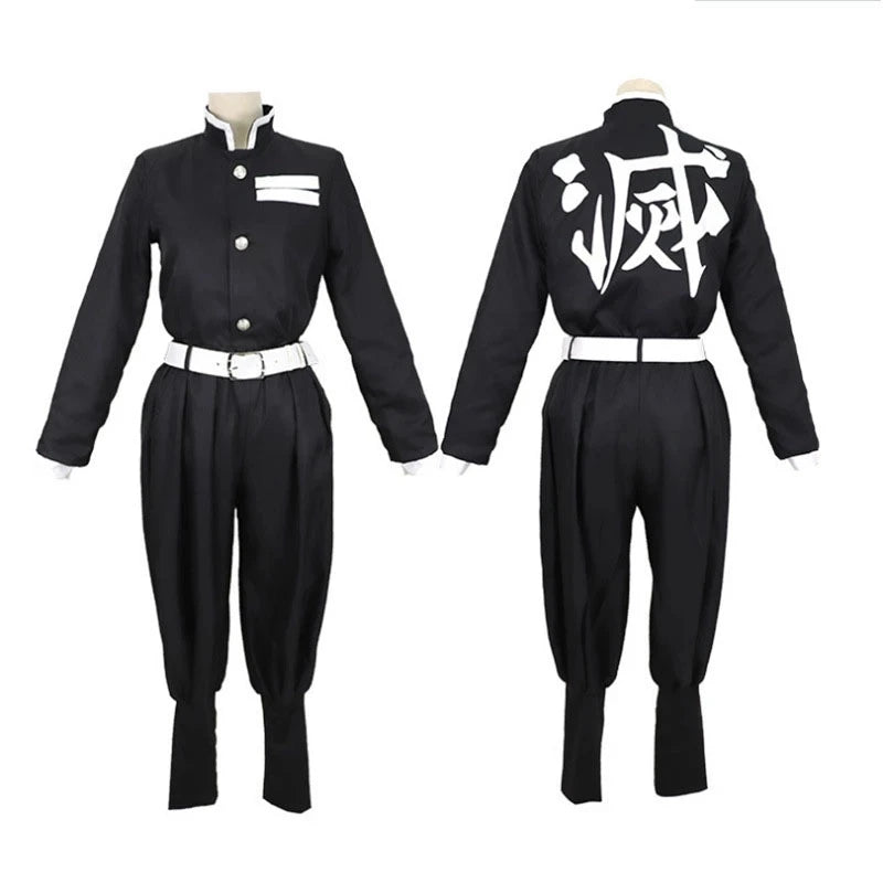 Anime Demon Slayer Kimetsu No Yaiba Tomioka Giyuu Cosplay Costume Suit Uniforms Costumes Wig Child Adult Party Gift
