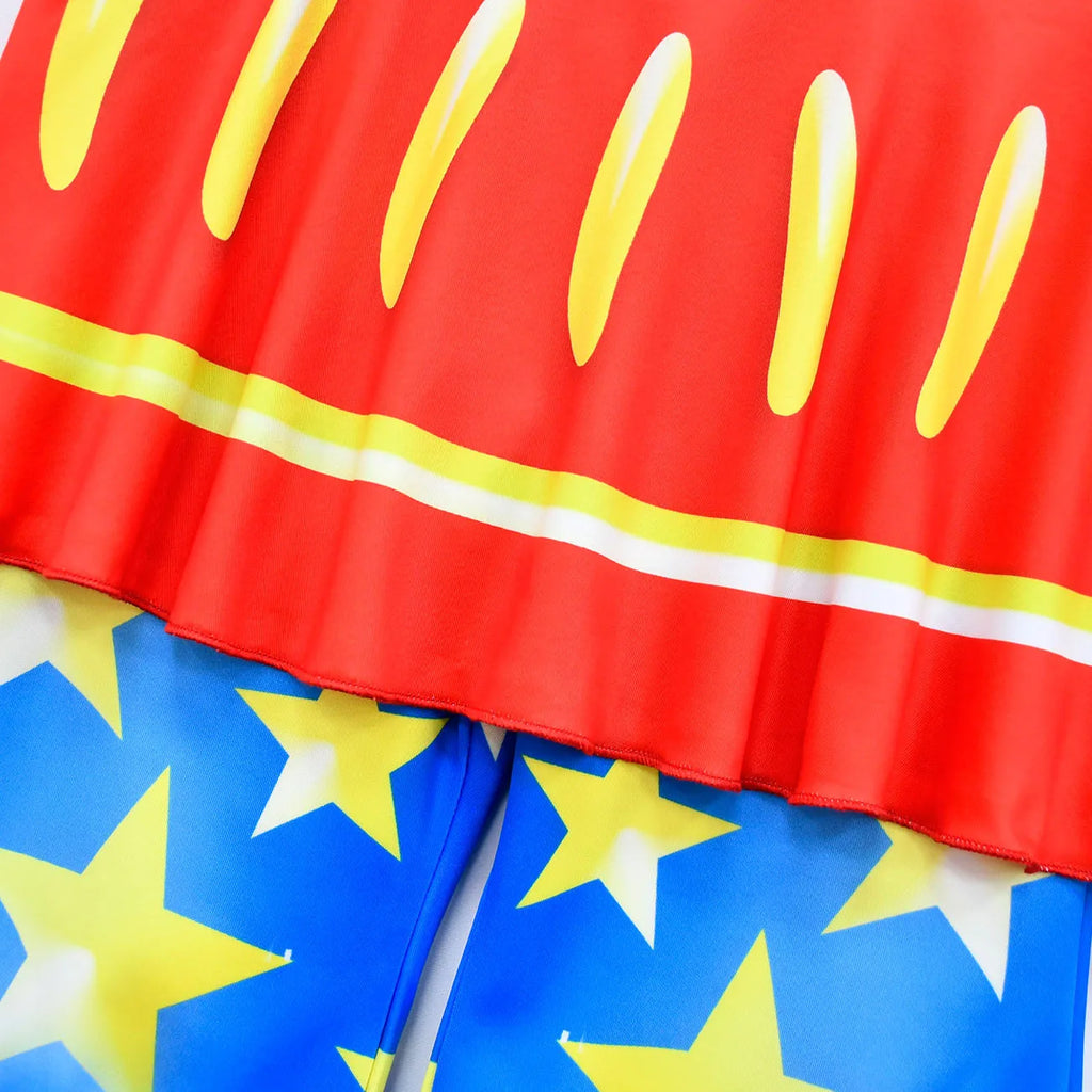 Anime Sundrop FNAF Sun clown Cosplay Clothing Boys Girls Bodysuit With mask Carnival Party Jumpsuit Halloween Costumes for Kids