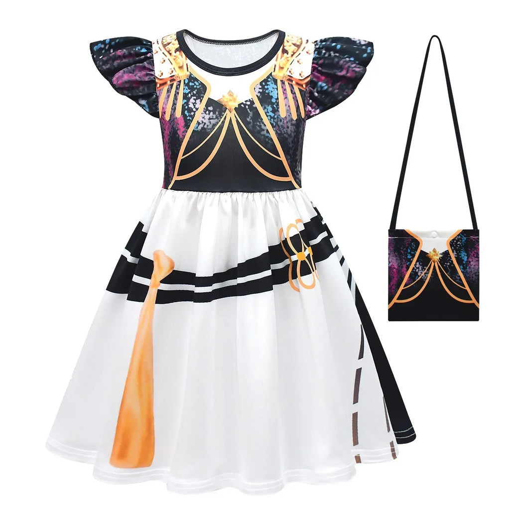Anime Movie Kpop Rumi Demon Hunter Zoe Dress Up Huntrix Mira Cosplay Flying Sleeve Dress Girls Kids Halloween Party Costume