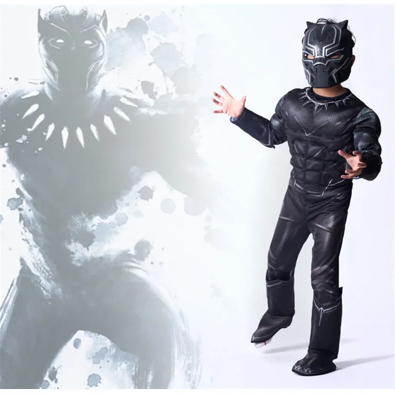 2024 new high quality Halloween party Black Panther Civil War Cosplay Costume Cosplay Suit  Superhero Costume for kids
