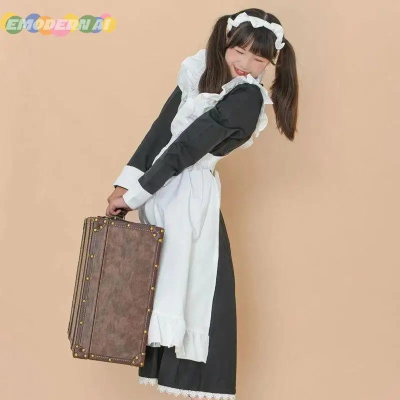 Anime Long Dress French Court Maid Dress Lolita Cosplay Costume Women Girl Dress Outfit Christmas Halloween Carnival Party Gifts