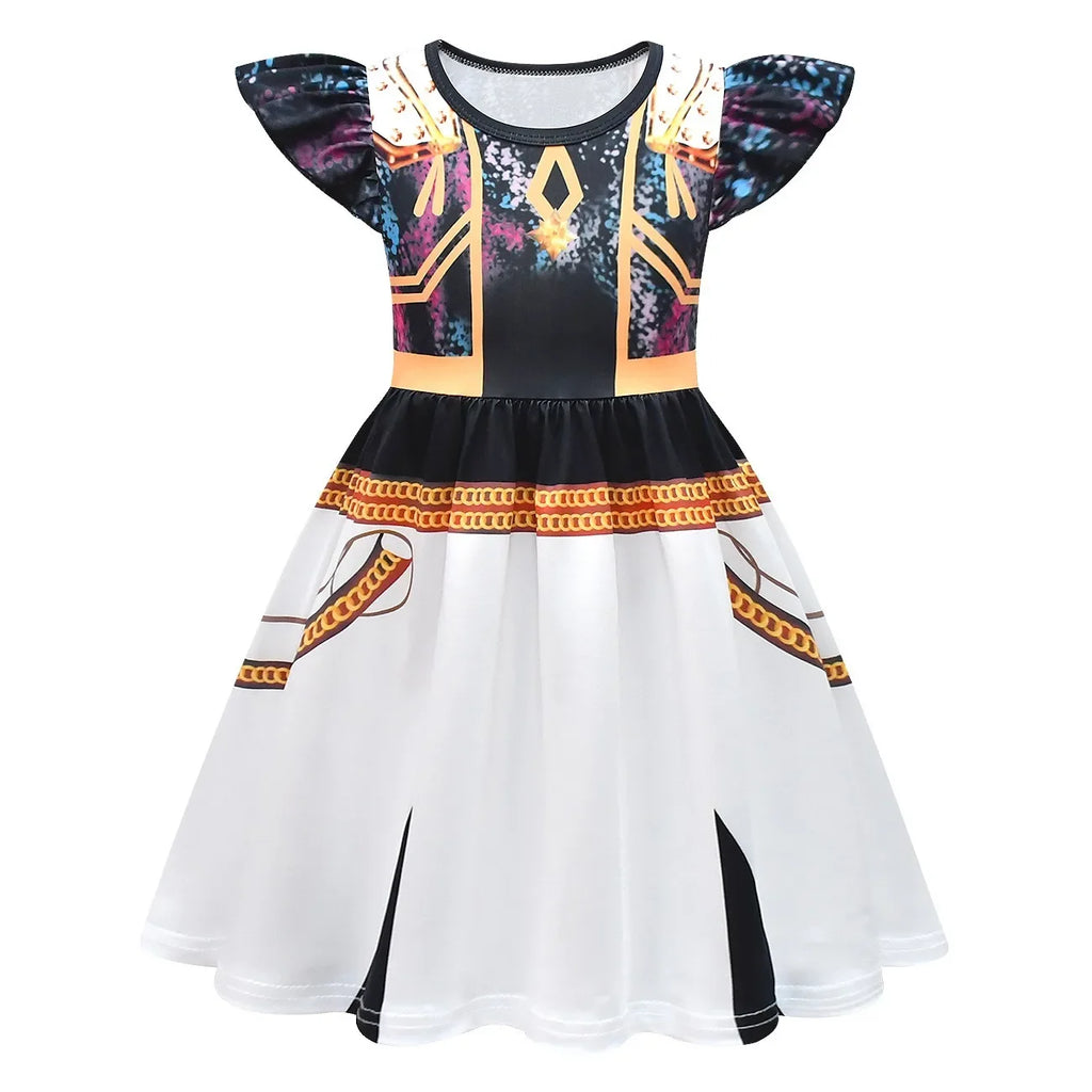 Anime Movie Kpop Rumi Demon Hunter Zoe Dress Up Huntrix Mira Cosplay Flying Sleeve Dress Girls Kids Halloween Party Costume