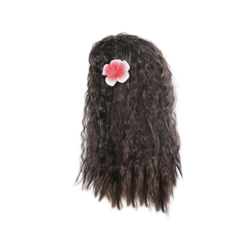 Disney Moana Dress for Kids Girls Princess Vaiana Cosplay Carnival Children Birthday Party Headwear Necklace Pet Pig Chicken Set