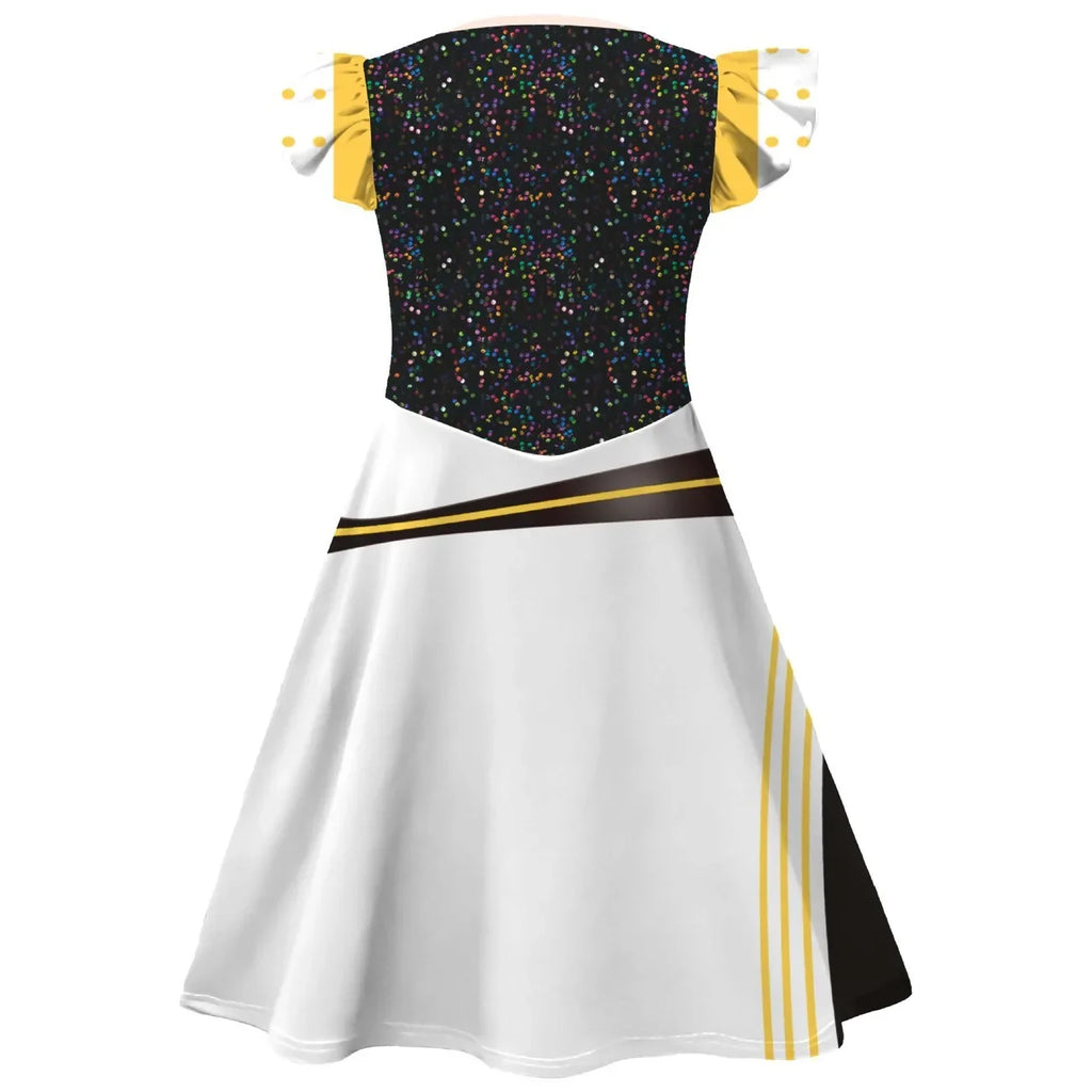 Anime Movie Kpop Rumi Demon Hunter Zoe Dress Up Huntrix Mira Cosplay Flying Sleeve Dress Girls Kids Halloween Party Costume