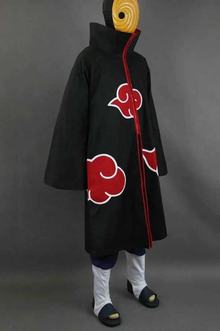 4 Pcs Naruto Costume Akatsuki Cloak Cosplay Sasuke Uchiha Cape Cosplay Itachi Clothing Cosplay costume 2pcs/Pair Colored Lenses