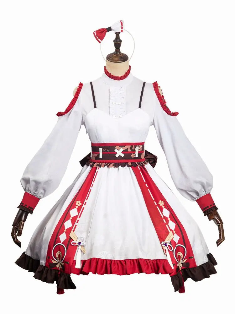 Genshin Impact Yae Miko Lolita Cosplay Costume Lolita  Dress Wig Halloween Carnival Suit For Adult Women Girls