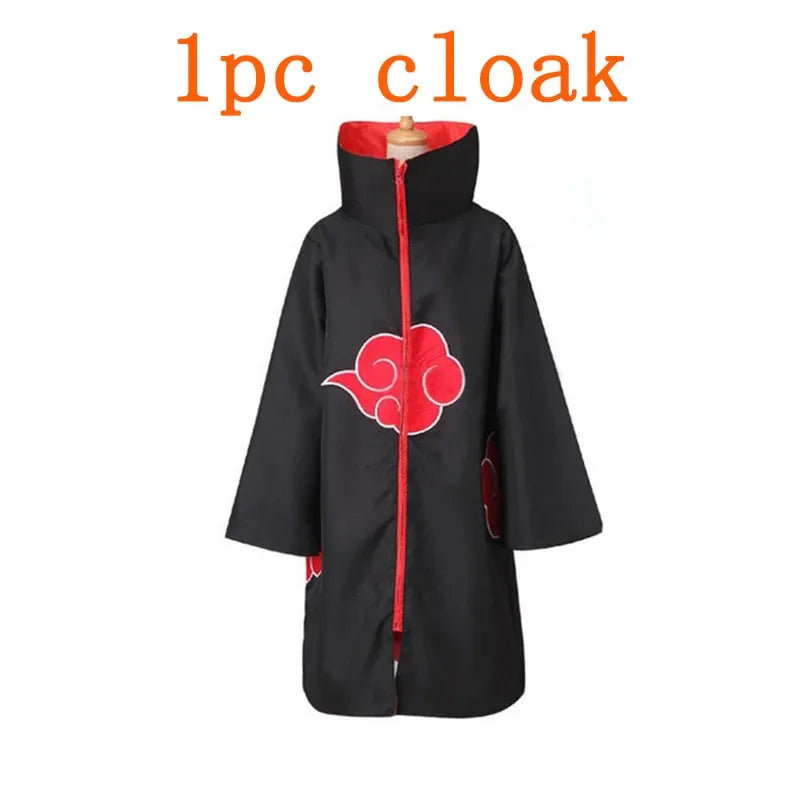 Anime Naruto Akatsuki Akatsuki Uchiha Itachi Clock Costume Cosplay Adult/Child Halloween Christmas Pain Cloak Cape