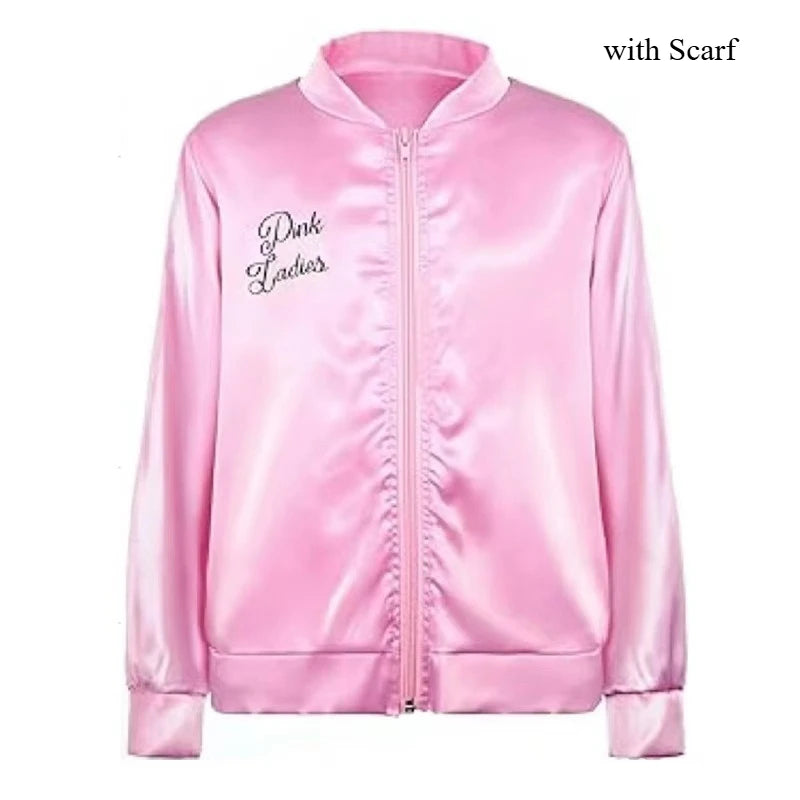 1950s Pink Lady Retro 50s Jacket Halloween Christmas Cosplay Costume Carnival Party Women Fancy Grease 50s Poodle Modern Coat