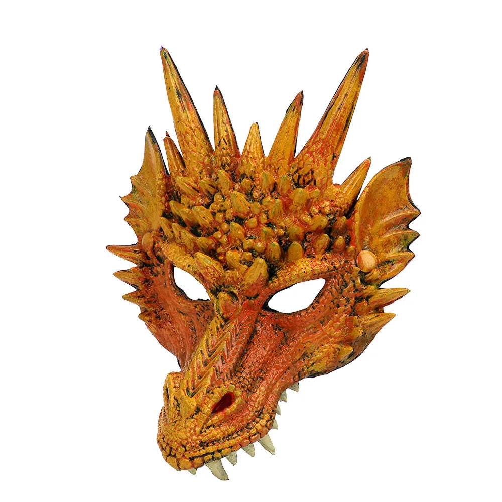 2025 Halloween Dragon Mask PU Foaming 3D Animal Dragon Halloween Carnival Party Cosplay Dragon Scary Mask Monster Mask