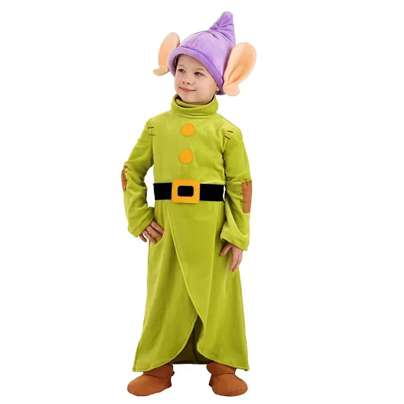 A Halloween Costume Boys Toddler Snow White Friend Cosplay Dopey Costume For Kids