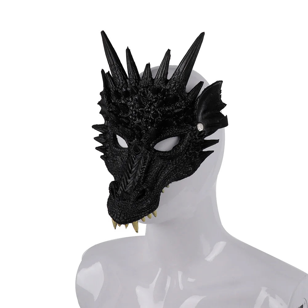 2025 Halloween Dragon Mask PU Foaming 3D Animal Dragon Halloween Carnival Party Cosplay Dragon Scary Mask Monster Mask