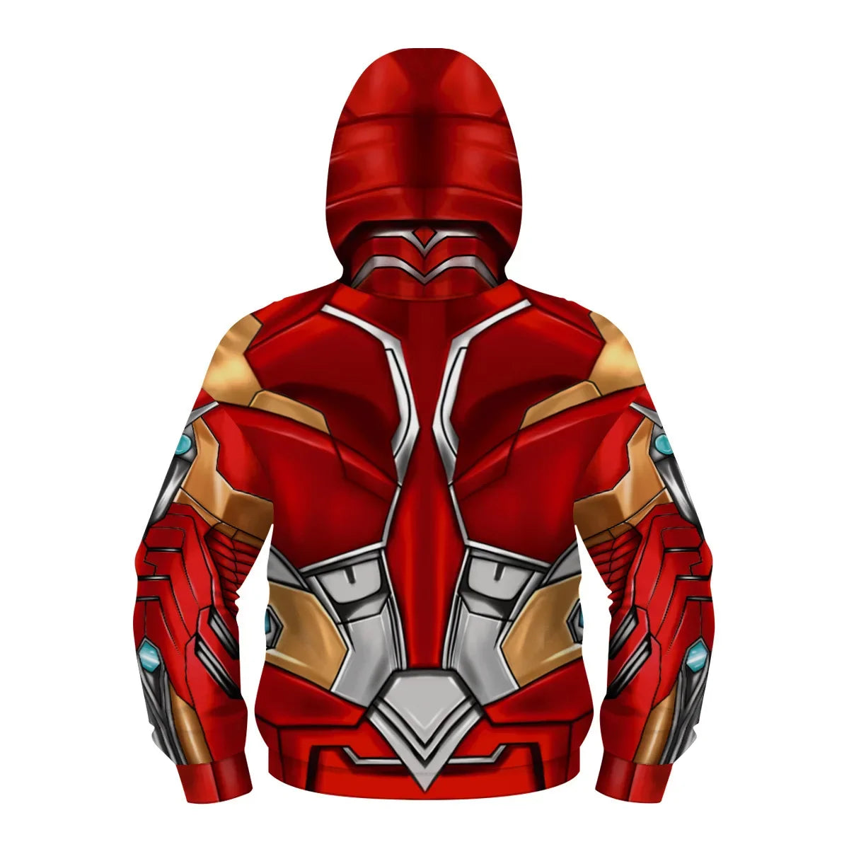 Anime Spiderman /Iron Man Full Zipper Hoodies Cosplay Costume Kids Boys Girls Superhero Cartoon Print Hooded Sweatshirts Outwear