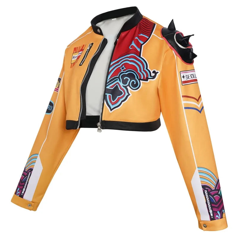 Anime Demon Hunter Cosplay Costume Kpop Rumi Character Coat Jacket for Girls Adult Convention Cos Halloween Group Party Costume