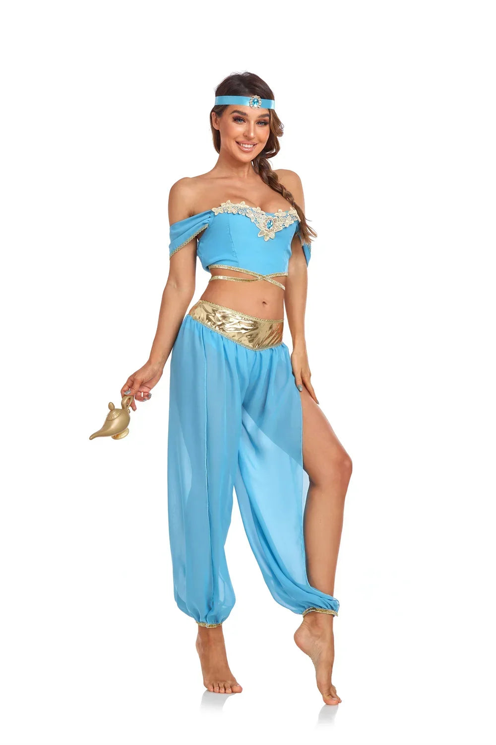 Adult Aladin and The Magic Lamp Jasmine Princess Cosplay Costume Women Stage Outfit for the Halloween