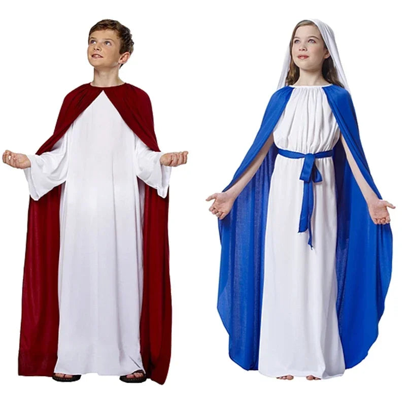 Christian Missionary Father Priest Costume For Boys Nun Costumes For Girls Kids Child Easter Purim Halloween Fancy Dress