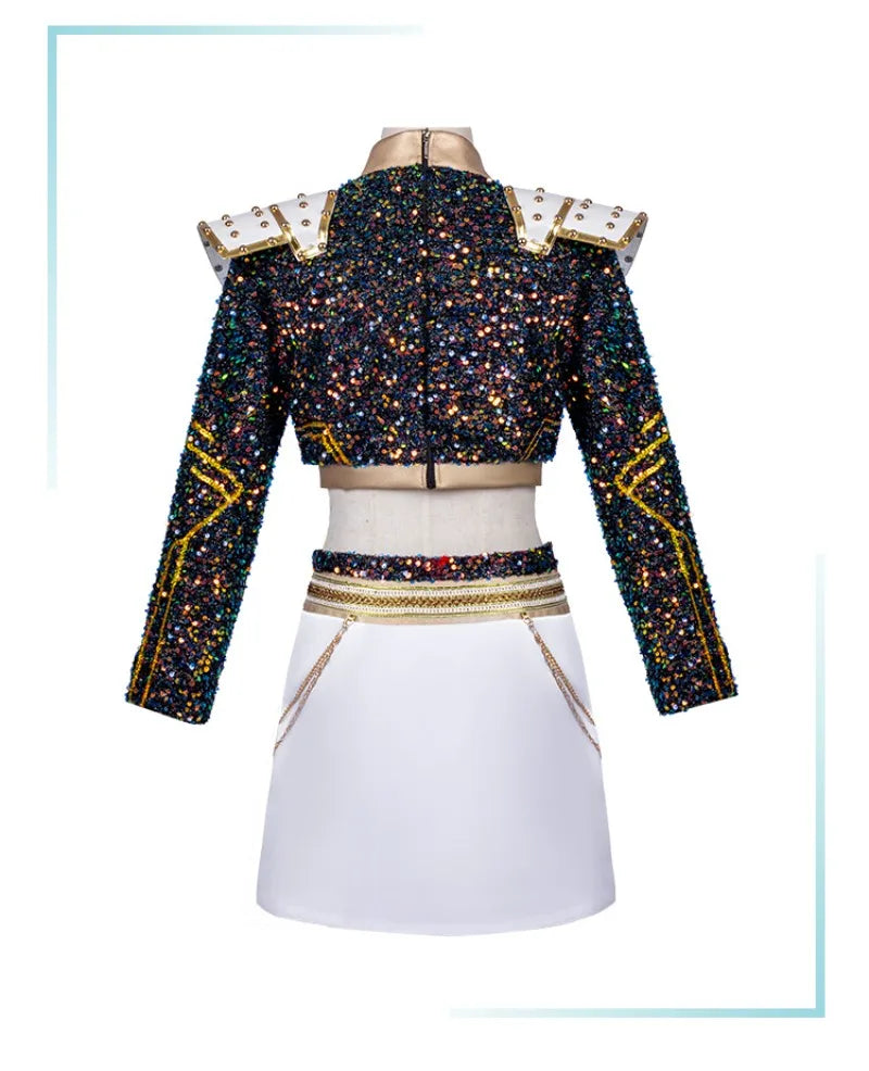 Demon Hunter Cosplay Costume Girls Group Mira Rumi Zoey Kpop Singers Anime Performance Cos Outfits Stage Shows Halloween Party