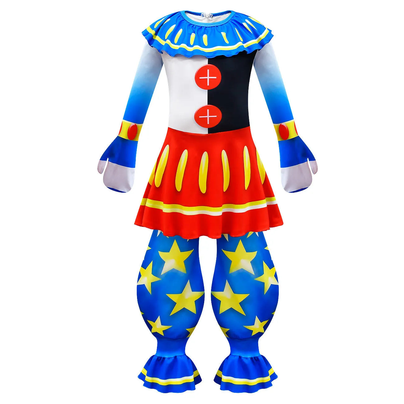 Anime Sundrop FNAF Sun clown Cosplay Clothing Boys Girls Bodysuit With mask Carnival Party Jumpsuit Halloween Costumes for Kids