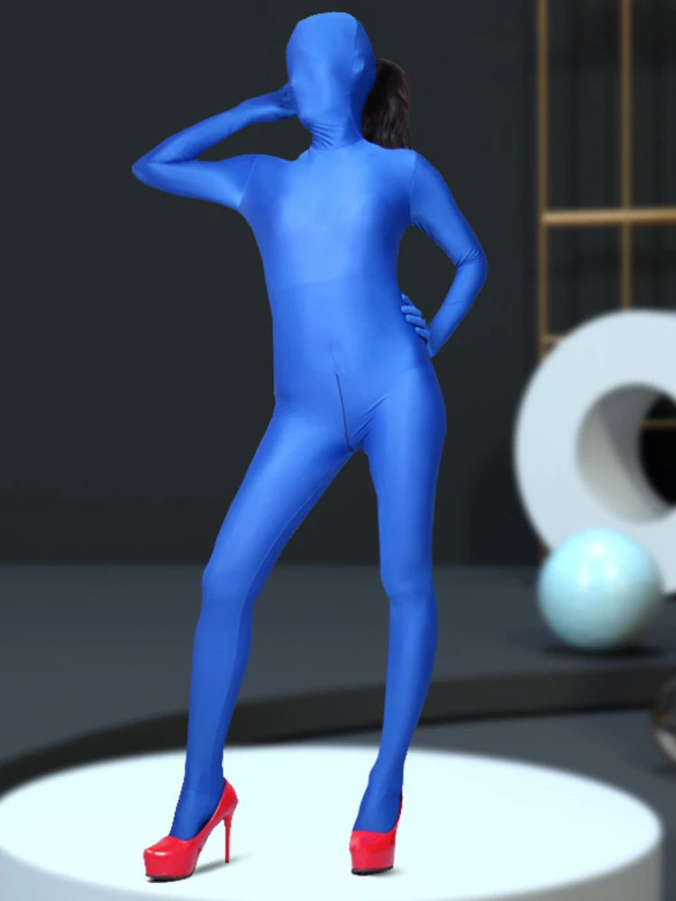 Cosplay Costume Jumpsuit Sexy Adult Woman Disguise Full Body Bodysuit High Elastic Spandex Shapewear Zentai Women Tights Outfits