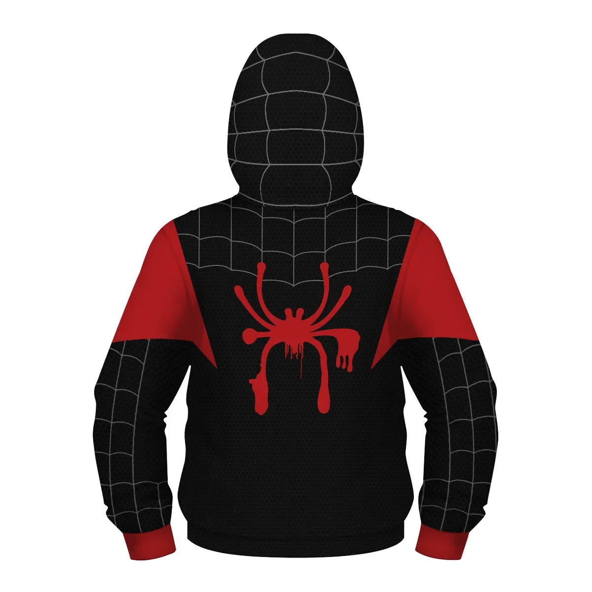 Anime Spiderman /Iron Man Full Zipper Hoodies Cosplay Costume Kids Boys Girls Superhero Cartoon Print Hooded Sweatshirts Outwear