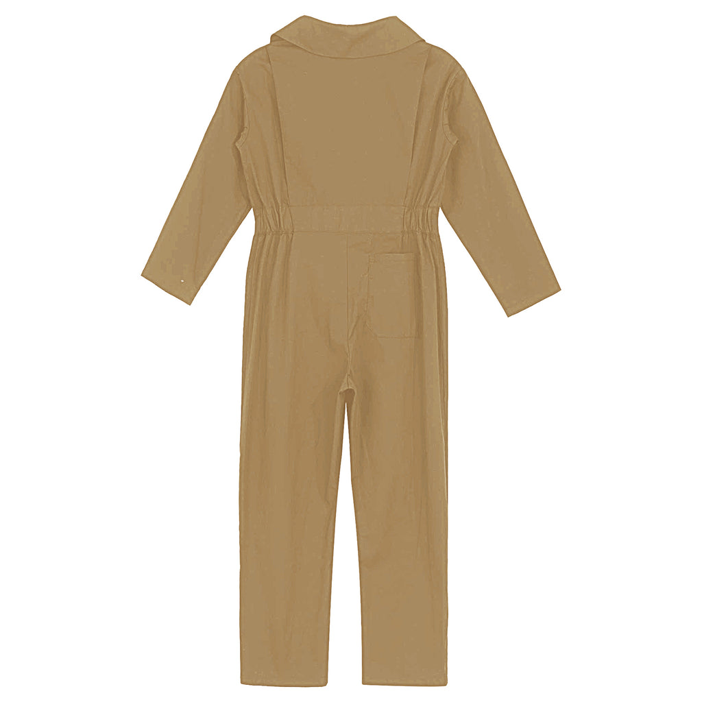 Boys Coverall Costume Mechanic Jumpsuit Flightsuit Boiler Suit Long Sleeve Cargo Overalls for Theme Party halloween Cosplay