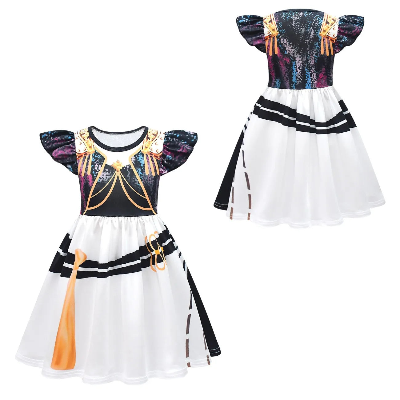 Anime Movie Kpop Rumi Demon Hunter Zoe Dress Up Huntrix Mira Cosplay Flying Sleeve Dress Girls Kids Halloween Party Costume
