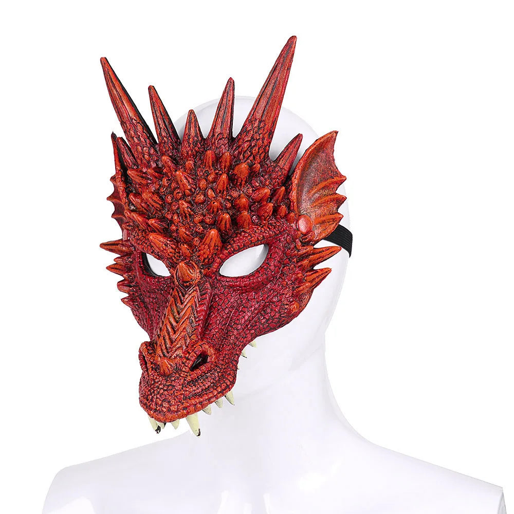 2025 Halloween Dragon Mask PU Foaming 3D Animal Dragon Halloween Carnival Party Cosplay Dragon Scary Mask Monster Mask
