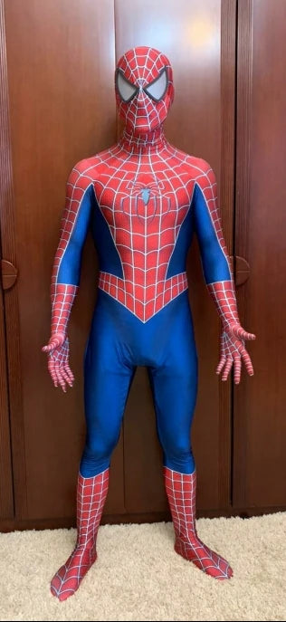 Classic Raimi Spiderman Costume Cosplay Zentai Suits Bodysuit Spandex Superhero Halloween Costume Disfraces Para Adult Kids