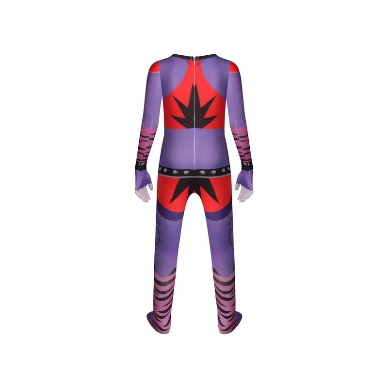 Anime Sundrop FNAF Sun clown Cosplay Clothing Boys Girls Bodysuit With mask Carnival Party Jumpsuit Halloween Costumes for Kids