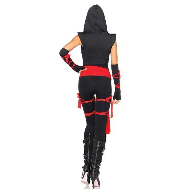 Halloween Costumes Men Women Ninja Costume Couples Anime Warrior Cosplay Carnival Party Fancy Dress Up for Adult