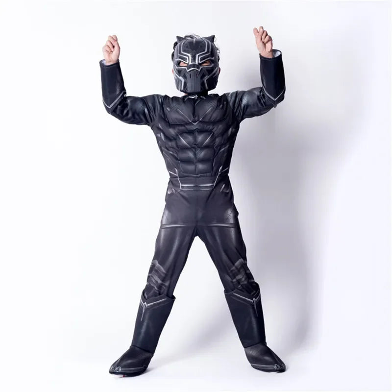 2024 new high quality Halloween party Black Panther Civil War Cosplay Costume Cosplay Suit  Superhero Costume for kids