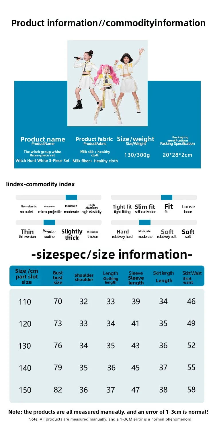 2025 Movie Rumi Mira Zoey White Cosplay Costume for Girl Halloween Carnival K-Pop Hunters Girl Group Idol Print Dress Up Outfit