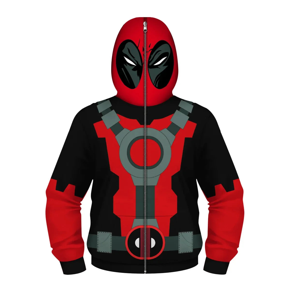Anime Spiderman /Iron Man Full Zipper Hoodies Cosplay Costume Kids Boys Girls Superhero Cartoon Print Hooded Sweatshirts Outwear