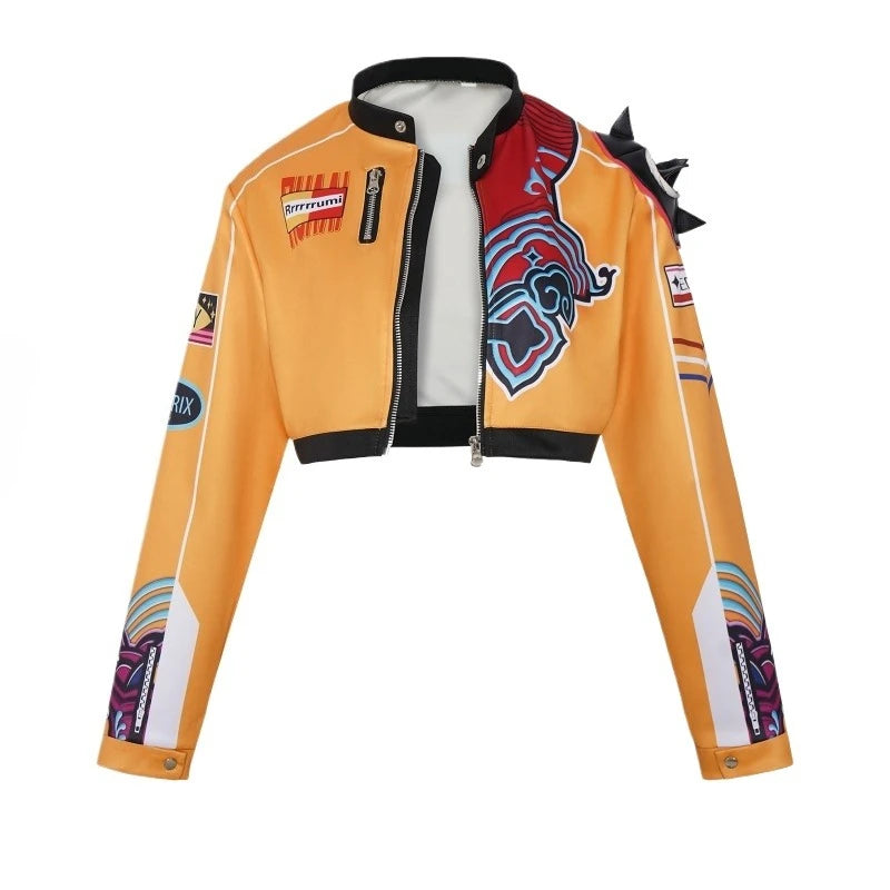 Anime Demon Hunter Cosplay Costume Kpop Rumi Character Coat Jacket for Girls Adult Convention Cos Halloween Group Party Costume