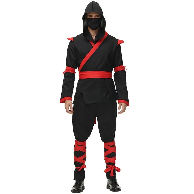 Halloween Costumes Men Women Ninja Costume Couples Anime Warrior Cosplay Carnival Party Fancy Dress Up for Adult
