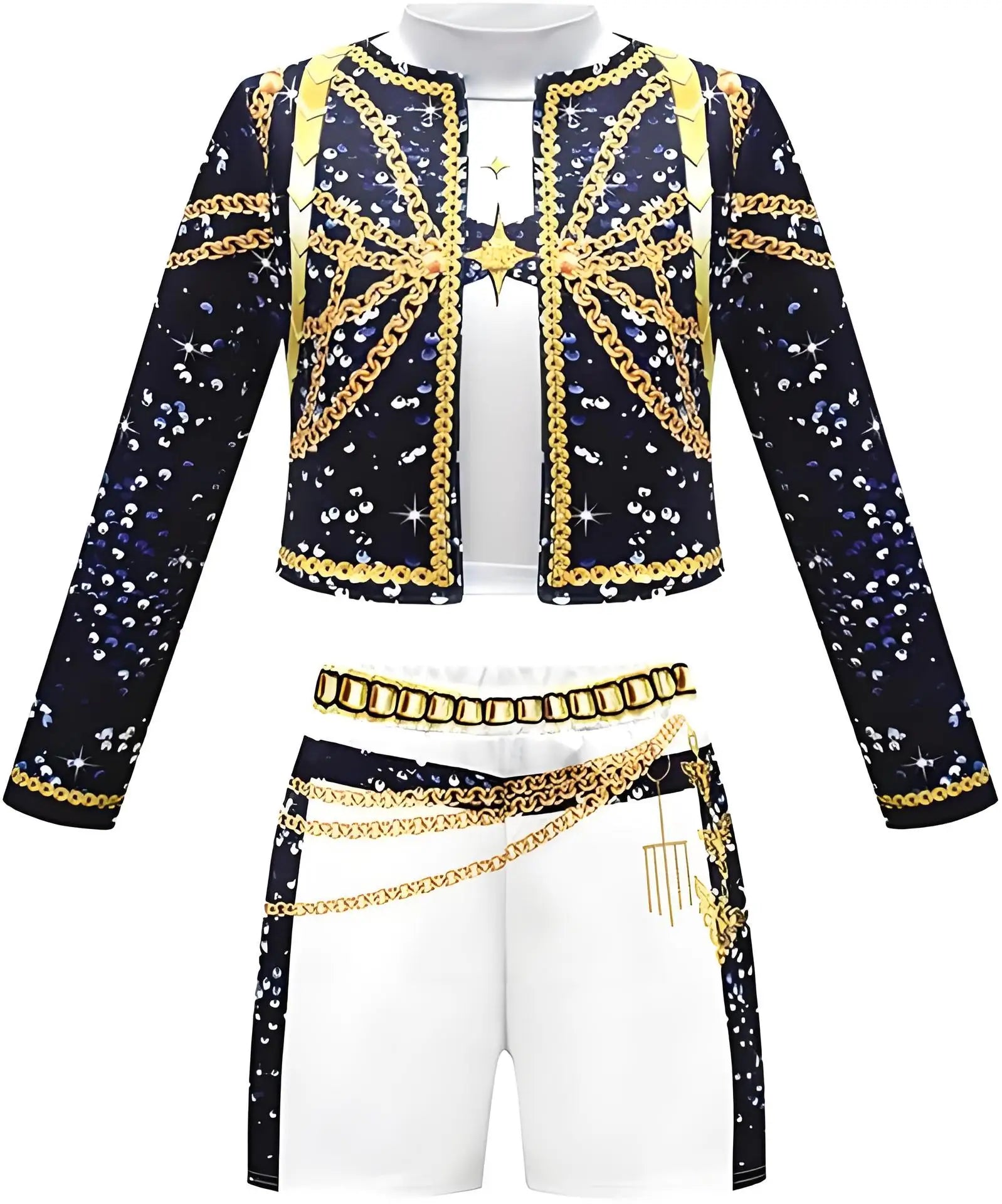 2025 KPop Demon Hunters Cosplay Rumi Zoey Mira Costume Wig Women Black Golden Cool Suit Halloween Party Role Playing Outfit