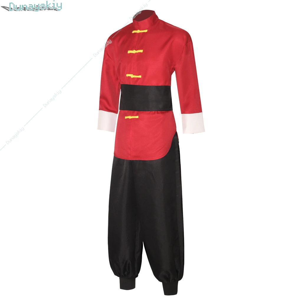 Anime Ranma 1/2 Tendou Akane Cosplay Costume Chinese Style Red Uniform Halloween Carnival Party Suit Men Women Role Play Outfits