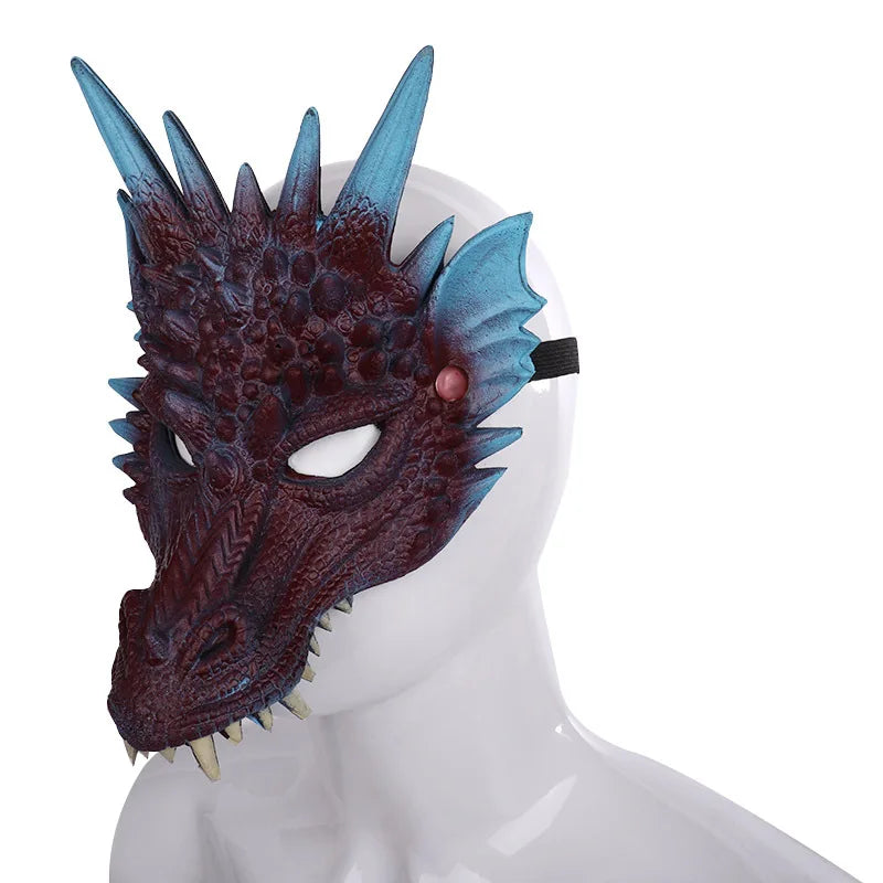 2025 Halloween Dragon Mask PU Foaming 3D Animal Dragon Halloween Carnival Party Cosplay Dragon Scary Mask Monster Mask